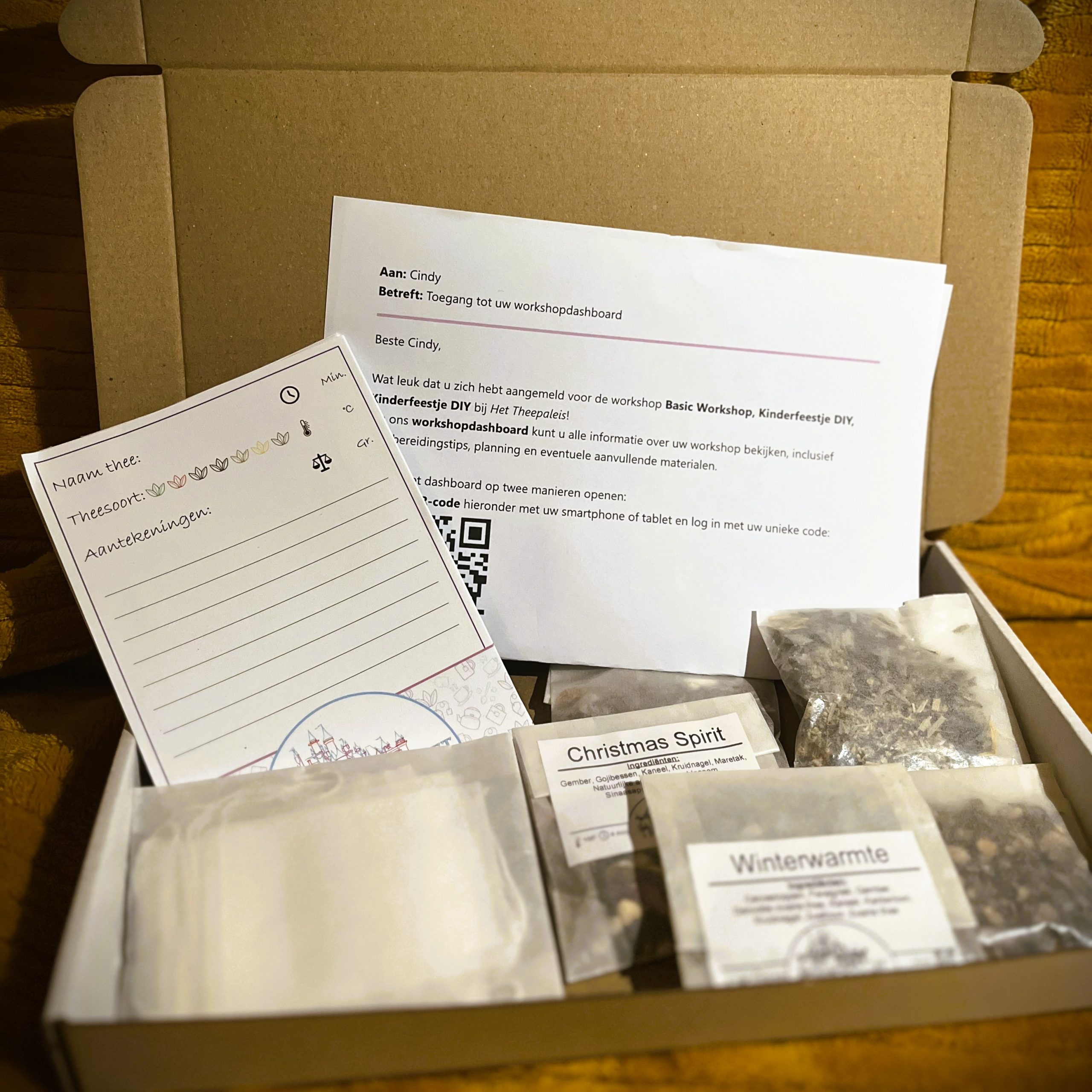 DIY Winterse Theeproeverij – Online Workshop Pakket | 2 personen